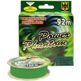 Плетенка Power Phantom 4x 92м зеленый 0,33мм 38,25кг