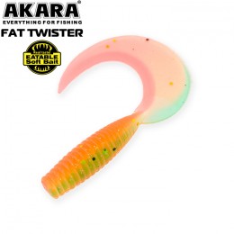 Силиконовая приманка AKARA Eatable Fat Twister 60мм цвет L10 (уп. 6 шт.)