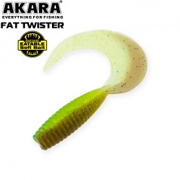 Силиконовая приманка AKARA Eatable Fat Twister 35мм цвет L8(уп. 10 шт.)