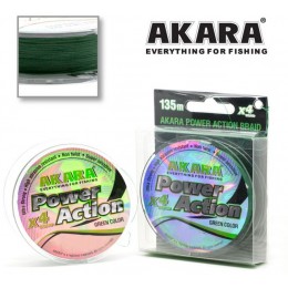 Плетенка Akara Power Action X4 Green 135 м 0,25