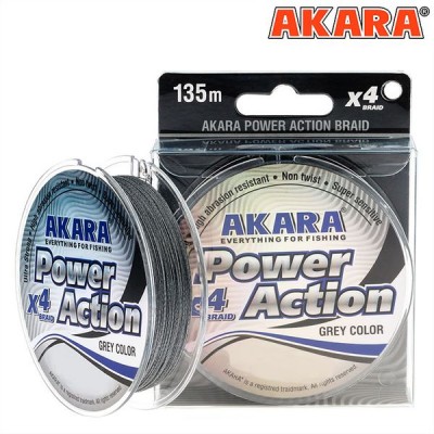 Плетенка Akara Power Action X4 Grey 135 м 0,20