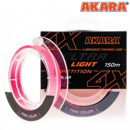 Плетенка Akara Ultra Light Competition Х4 Pink 150 м 0,10