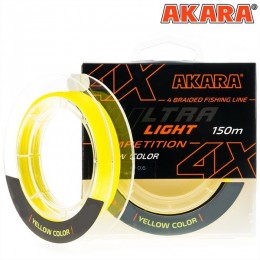 Плетенка Akara Ultra Light Competition Х4 Yellow 150 м 0,06