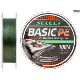 Плетенка Select Basic PE X4 0.10мм 100м тёмно-зелёный