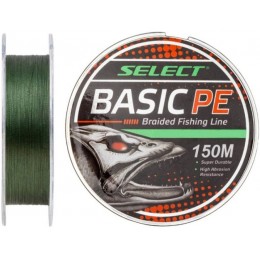 Плетенка Select Basic PE X4 0.08мм 150м тёмно-зелёный