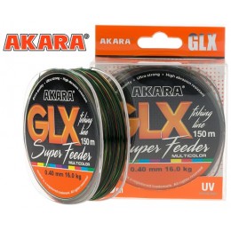 Леска Akara GLX Super Feeder 150 м 0,16 мм разноцветная