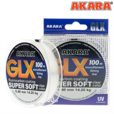 Леска Akara GLX Super Soft 100 м 0,40 прозрачная