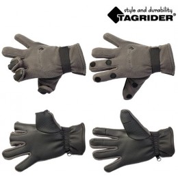 Перчатки Tagrider 095-7 неопреновые флис 3 откидных пальца цвет графит размер XL