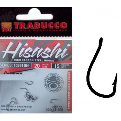 Крючок одинарный Trabucco Hisashi 10361BN №18 (45шт)