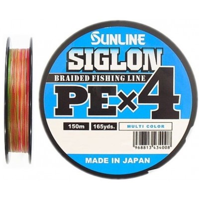 Плетенка Sunline Siglon PE х4 150м многоцветный #1.5 0,209мм