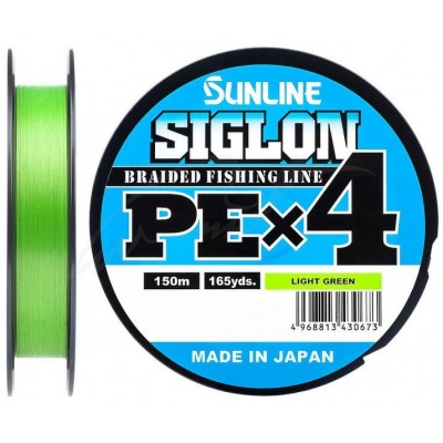 Плетенка Sunline Siglon PE х4 150м салатовый 0,223мм