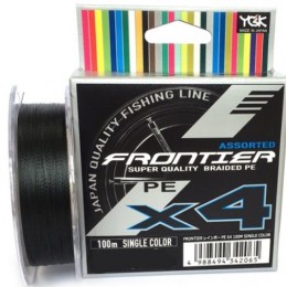 Плетенка YGK Frontier Assorted X4 100м цвет тёмно-зелёный 0,200мм