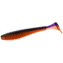 Силиконовая приманка Flagman MYSTIC FISH FAT 3,8" цвет 0502 Violet/Orange (3шт)