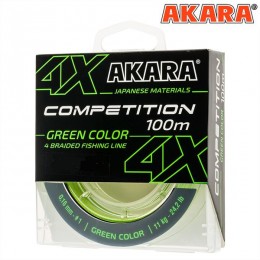 Плетенка Akara Competition Green X4 100 м 0,14мм