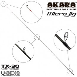 Верхнее колено удилища Akara SL1003 Micro Jig 662UL-T TX-30 200см 0,6-8гр