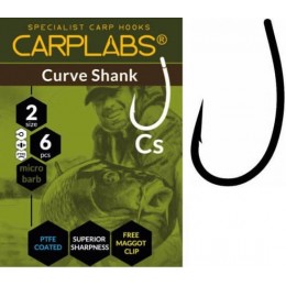 Крючок одинарный Konger Carplabs Curve Shank №8 (12шт)