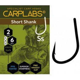 Крючок одинарный Konger Carplabs Short Shank №02 (12шт)
