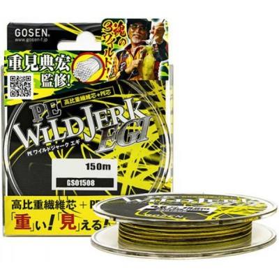 Плетенка Gosen PE Wild Jerk Egi 4X 150м желтый камуфляж 0,148мм