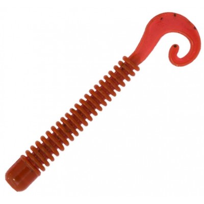 Силиконовая приманка LureMax CHEEKY WORM 4''/10 см цвет 055 Orange Loch (6шт)