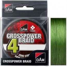 Плетенка DAM Crosspower Braid X4 Green 150м 0.10мм