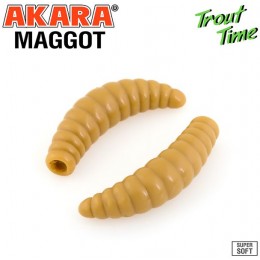Силиконовая приманка Akara Trout Time MAGGOT 1,3 Shrimp цвет 445 (12 шт.)