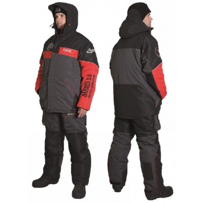 Зимний костюм Alaskan Dakota 2.0 (куртка+полукомбинезон) красный/серый/черный размер 3XL