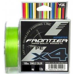 Плетенка YGK Frontier Assorted X4 100м цвет салатовый #1.5 0,205мм