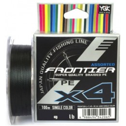 Плетенка YGK Frontier Assorted X4 100м цвет тёмно-зеленый #1.2 0,185мм