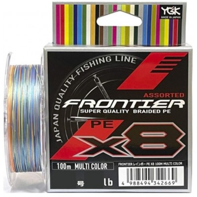 Плетенка YGK Frontier Assorted x8 100м цвет разноцветный #0.8 0,148мм