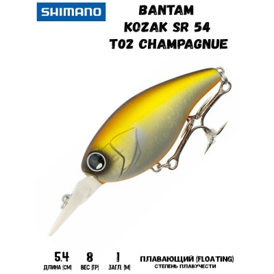 Воблер Shimano Bantam Kozak SR 54mm 8g T02 Champagnue