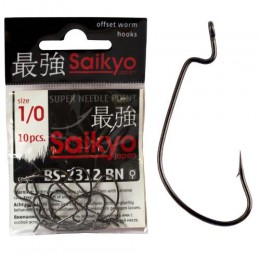 Крючок офсетный Saikyo BS-2312 Offset Worm BN №2 (10 шт)