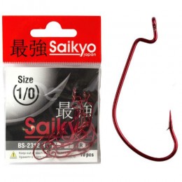 Крючок офсетный Saikyo BS-2312 Offset Worm R №1 (10 шт)