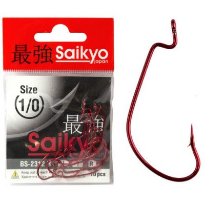Крючок офсетный Saikyo BS-2312 Offset Worm R №3/0 (10 шт)