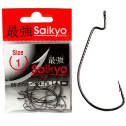 Крючок офсетный Saikyo BS-2315 Offset Wide Range Worm BN №1 (10 шт)
