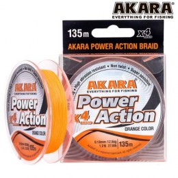 Плетенка Akara Power Action X-4 Orange 135 м 0.12 мм