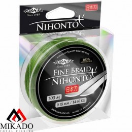 Плетенка MIKADO NIHONTO FINE BRAID 0.18мм/100м (зеленая)
