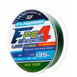 Плетенка Flagman PE Hybrid F4 135м 0.19мм 10.0кг цвет MOSS GREEN
