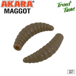 Силиконовая приманка Akara Trout Time MAGGOT 1.6 Shrimp цвет 458 (10 шт)