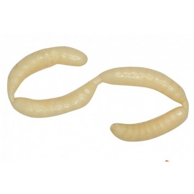 Силиконовая приманка LureMax MAGGOT 0.5''/1 см цвет 015 White (банка)