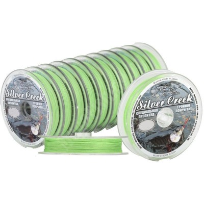 Плетенка Серебряный ручей Silver Creek CKD-203 X4 цвет флуоресцентно зелёный 100м 0,16мм