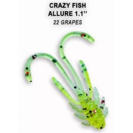 Силиконовая приманка Crazy Fish Allure 1.1" цвет 22 (10 шт)