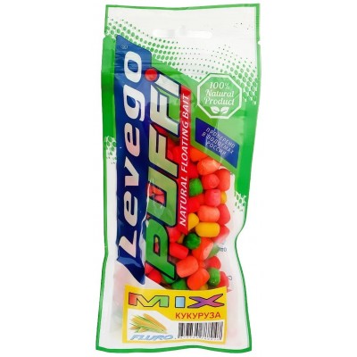Искусственная кукуруза Levego Corn puff Fluro кукуруза микс 15гр