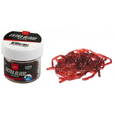 Насадка искуственная съедобная Lucky John Pro Series EXTRA BLOOD WORM XL мотыль 160шт. Насадка искуственная съедобная Lucky John Pro Series EXTRA BLOOD WORM XL мотыль 160шт.