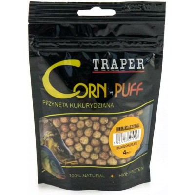 Плавающая кукуруза TRAPER CORN PUFF 4 мм (Апельсин/шоколад)