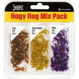 Силиконовая приманка Lucky John Pro Series HOGY HOG 0,8" цвет MIX1 (75шт)