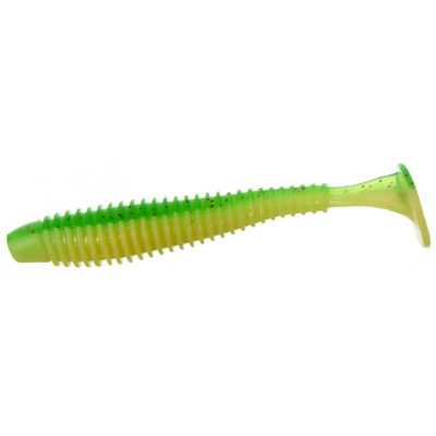 Силиконовая приманка Flagman Mystic Fish Fat 2,8" цвет 1527 Lime/Lime Chartre (6шт)