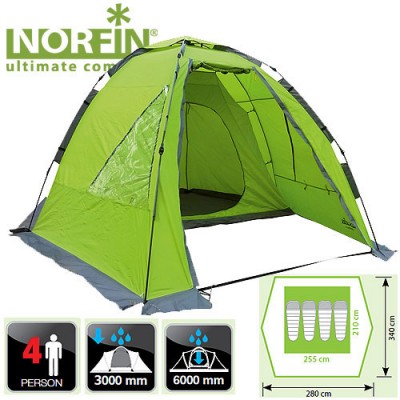 Палатка автоматическая 4-х местная NORFIN ZANDER 4 NF