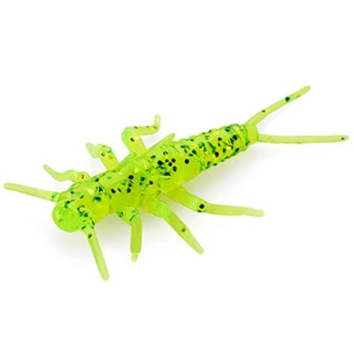 Силиконовая приманка FishUp Stonefly 0.75" (12шт) цвет 055 - Chartreuse/Black