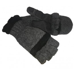 Рукавицы-перчатки Tagrider 1064 беспалые вязаные флис темные