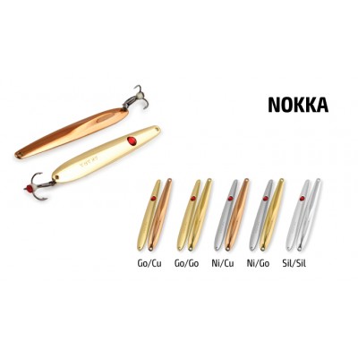 Блесна AKARA ICE NOKKA 75 10 гр цвет Go/Go
